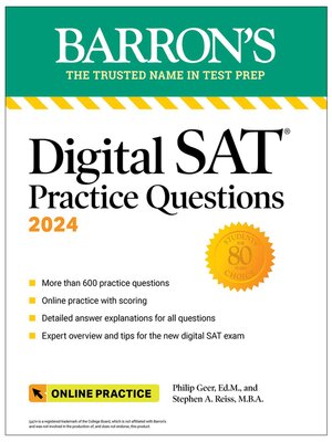 cover image of Digital SAT Practice Questions 2024